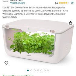 KLARSTEIN GrowIt Farm, Smart Indoor Garden, Hydroponics Growing System, 36-Piece Set, Up to 28 Plant