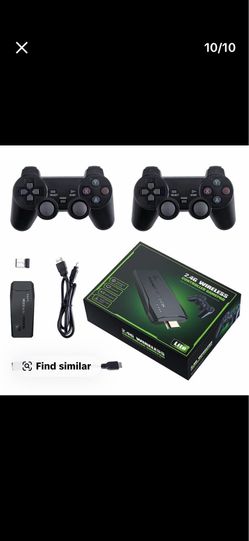 Nostalgic TV game console, Wireless gaming console, with over 40000 classic games, supports 23 emulators, comes standard with dual wireless controller