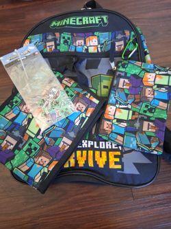 Fortnight  Minecraft backpack lunch Paul pencil holder