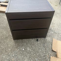 Dark Walnut Finish 23.6 in. Accent Storage Cabinet with 3 Drawers, 1 Hidden Drawer with NFC Lock