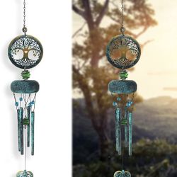 Tree of Life Wind Chimes for Outside, Memorial Gifts for Mom, Outdoor Clearance, Sympathy Gifts for Loss of Loved One, Garden Decor