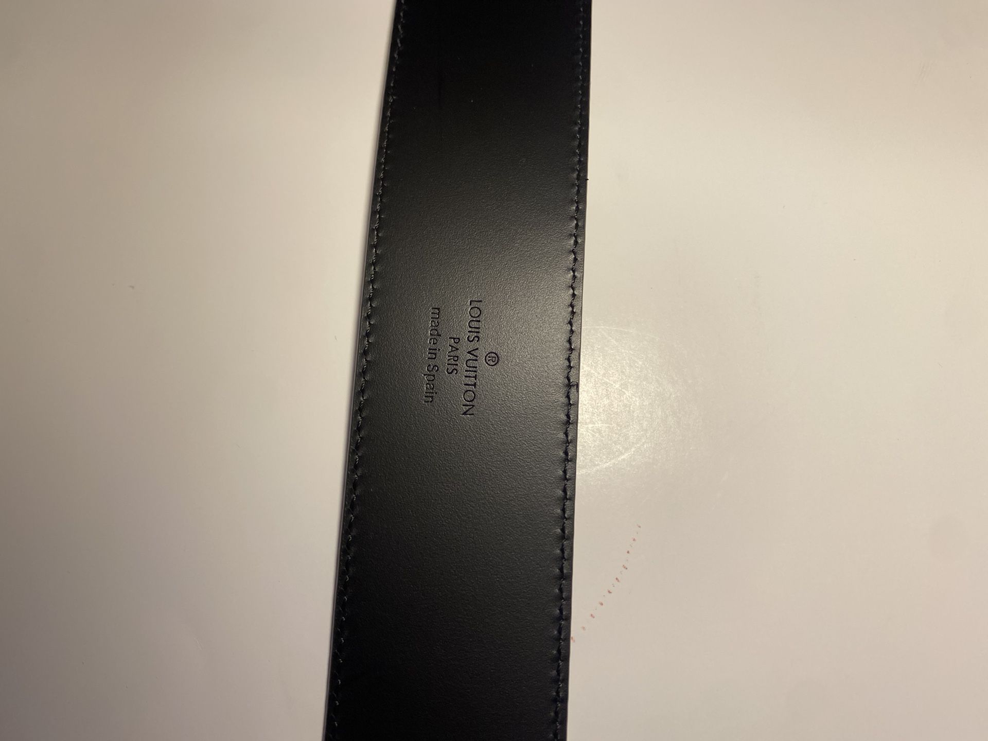 Louis Vuitton Black Square Buckle Belt - Size 100 ○ Labellov