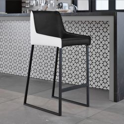 Zuri Black/White Counter Stools