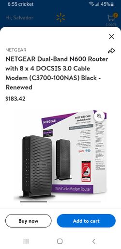 Wifi Cable Modem For Comcast-Xfinity Netgear N600