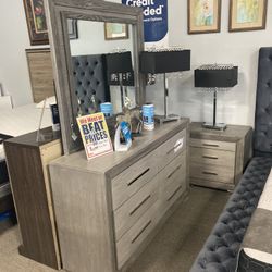 Dresser, Mirror, Nightstand $999! 💜✨🤎
