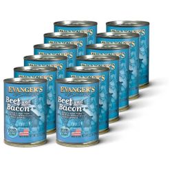 Evanger's Heritage Classics Beef & Bacon Dog Food - 12 Count, 12.5 oz Each - Grain & Gluten Free Loaf for Dogs