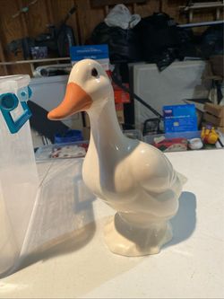 Ceramic Goose Figurine