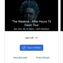 The Weeknd Rescheduled Concert 2 Tickets 