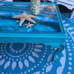 Nice Coastal Glass Top Coffee Table 