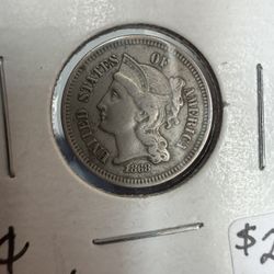 1868 3 cent nickel