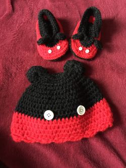 Hand made shoes and hat