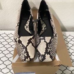 ZARA BAILARINA PRINT LADY FLAT SHOES US SIZE 9 SERPIENTEN SNAKE NEW IN BOX
