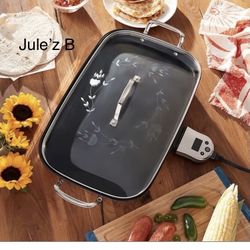 Princess House, Plancha Doble De Cerámica Antiadherente Nueva En Su Caja 