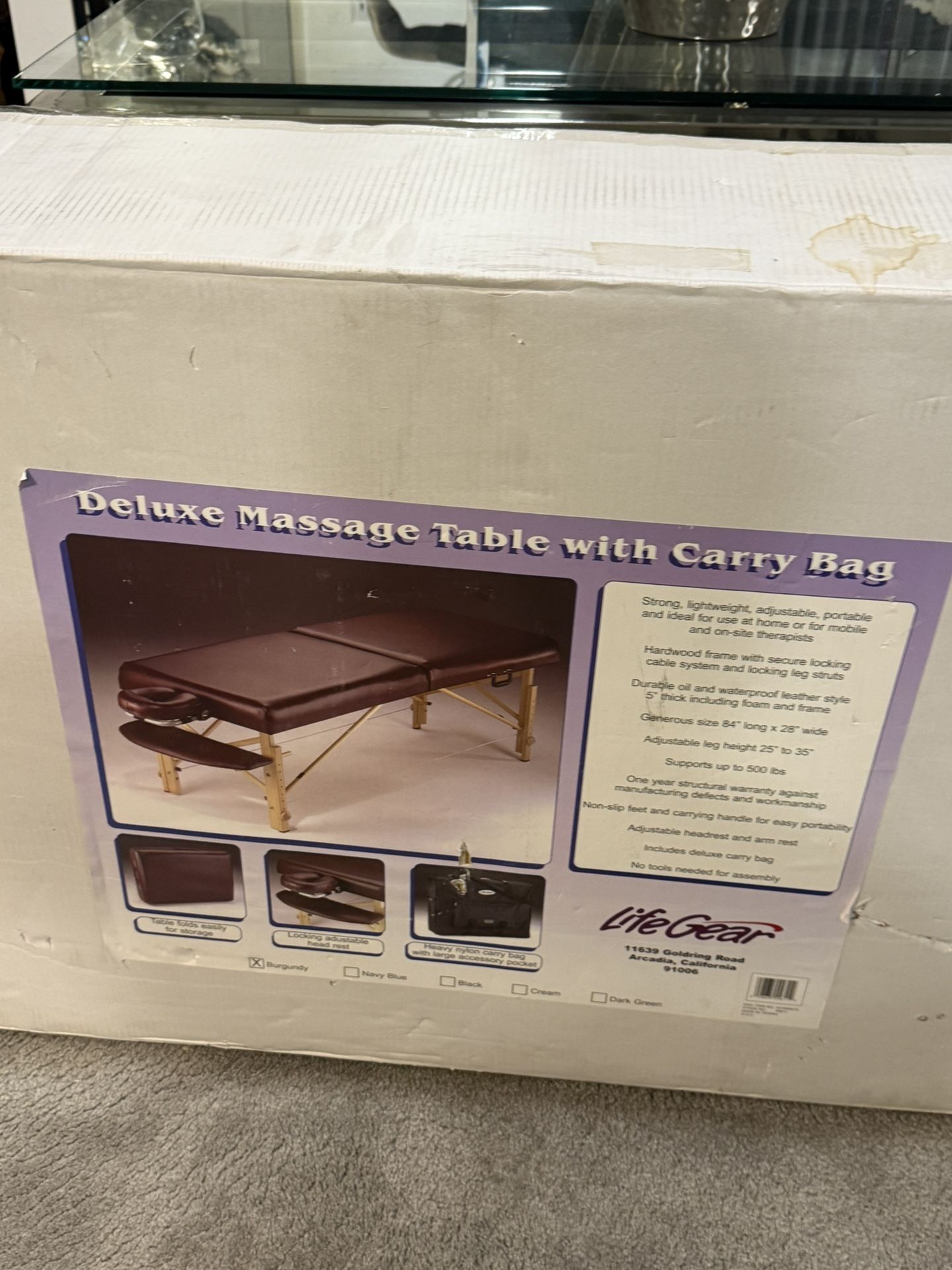 Deluxe massage table  with carrying bag 