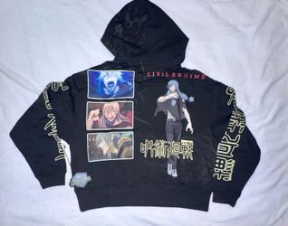 Civil Regime Jujutsu Kaisen Mahito Ego In Motion Hoodie Black Size Medium NWT