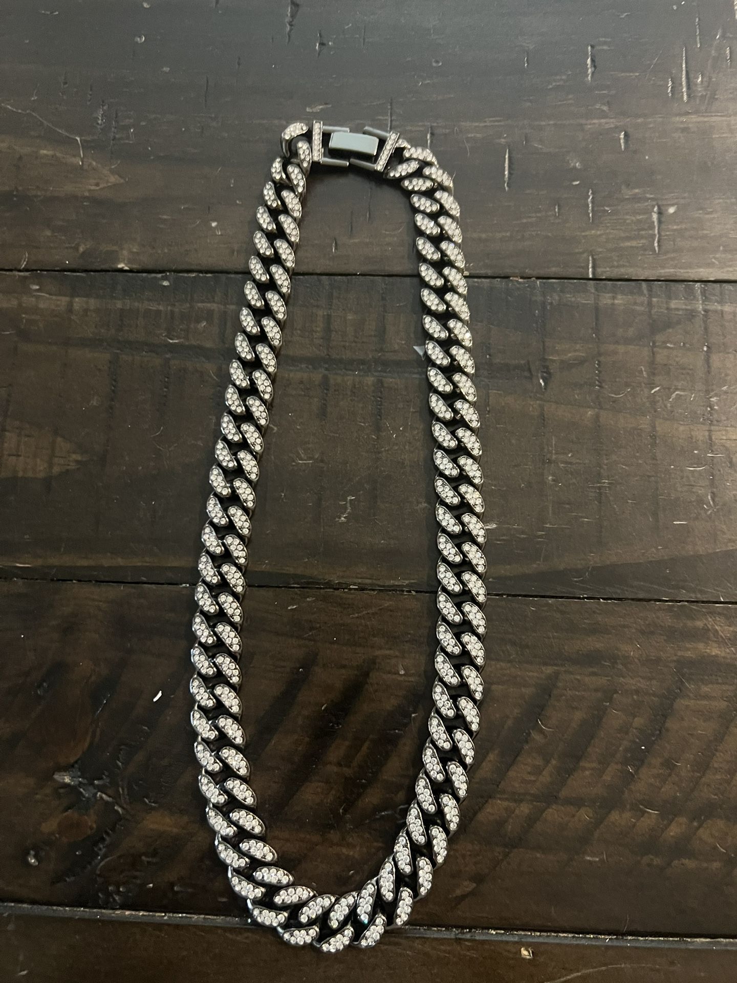 18” Stainless Steal Cuban Link Chain-Black