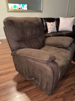 Brown suede Recliner Chair