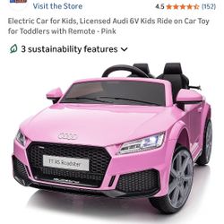 Electric Car For Kids Ride, Licensed Audi 6v Remote Controlled Kids Toy
