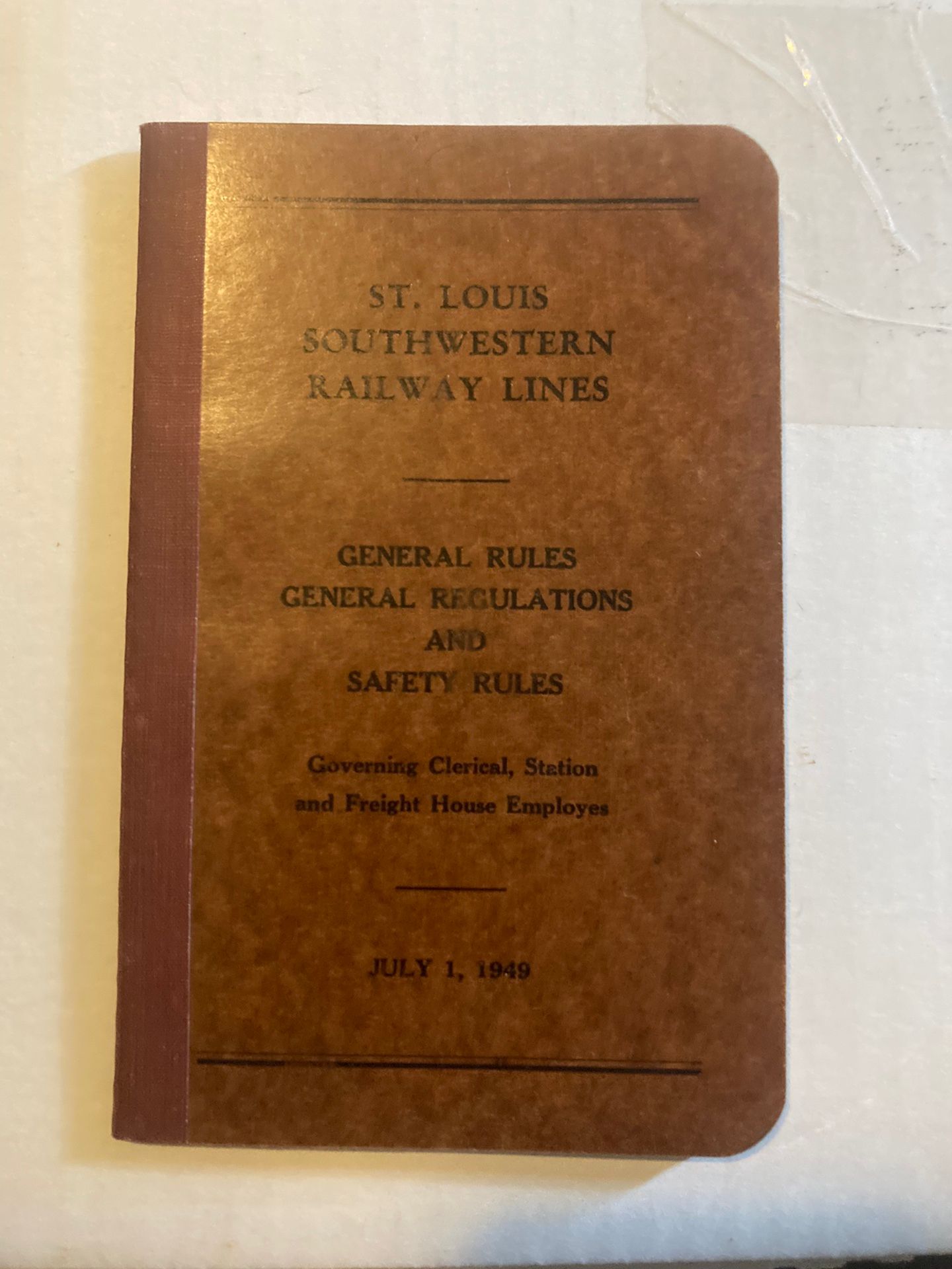 Vintage St Louis RR Southwestern Railroad Safety Rules Booklet