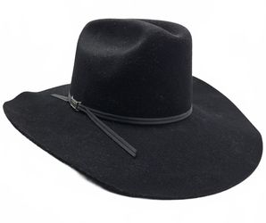 Vintage Eddy Bros Scottsdale Black Wool Fur Cowboy Hat Premium XS Western Rodeo