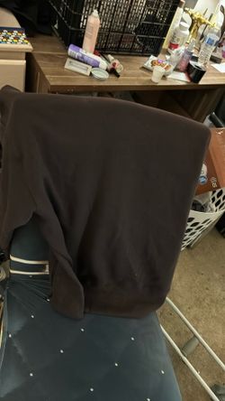 Brown Xxl Unisex Sweatshirt With Pocket On One Sleeve And Side Zipper