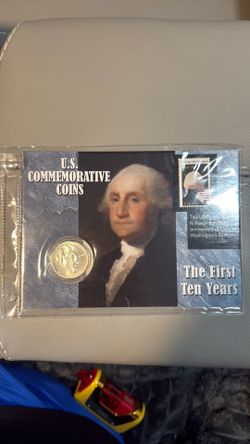 George Washington, US commemorative coins and stamp