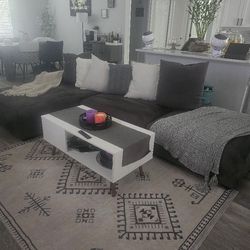Modern Sectional Sofa Set, 3 Seat Upholstered