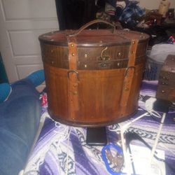 Wooden Hat Box