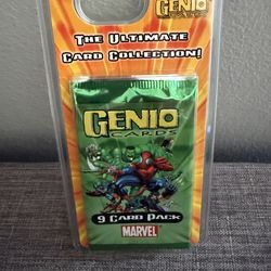 New Sealed Marvel 2003  Genio Trading Game 9 Card Booster Pack