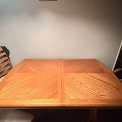 Dining Room Set – Table with 6 Chairs + 2 Glass Lighted Cabinets (LIKE NEW)