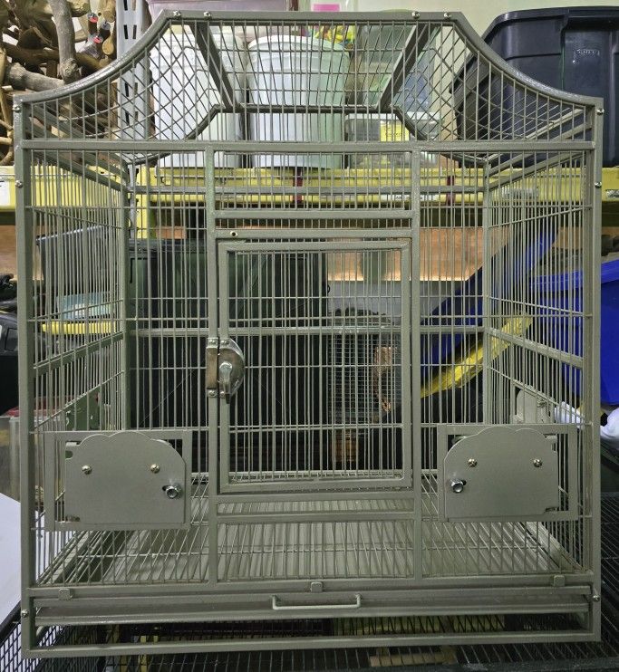 LARGE 28"x18"x31" Birdcage & Stand Parrot African Grey Conure Macaw Heavy Steel