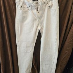 mens Banana Republic white jeans size 33 x 34