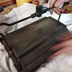 Antique Bissell Grand Rapids Hi-Lo Ball bearing wood floor sweeper