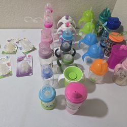 Baby Bottles & Sip Cups All For $10