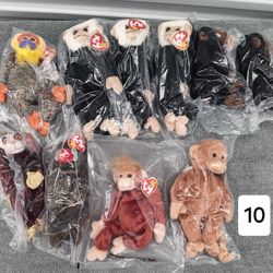 TY BEANIE BABIES ( LIKE NEW WITH TAGS)