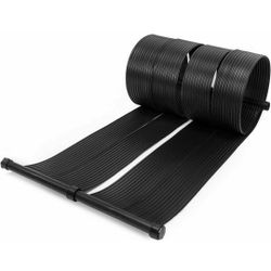90105-V 24" x 10' ft Inground/Above Ground Swimming Pool Solar Panel Heating System Spa Heater, Black

