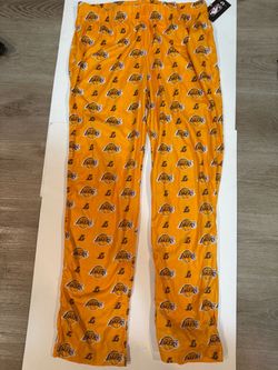 NBA LA Lakers Sleepwear Pajama Bottoms Gold Purple Adult Size Large