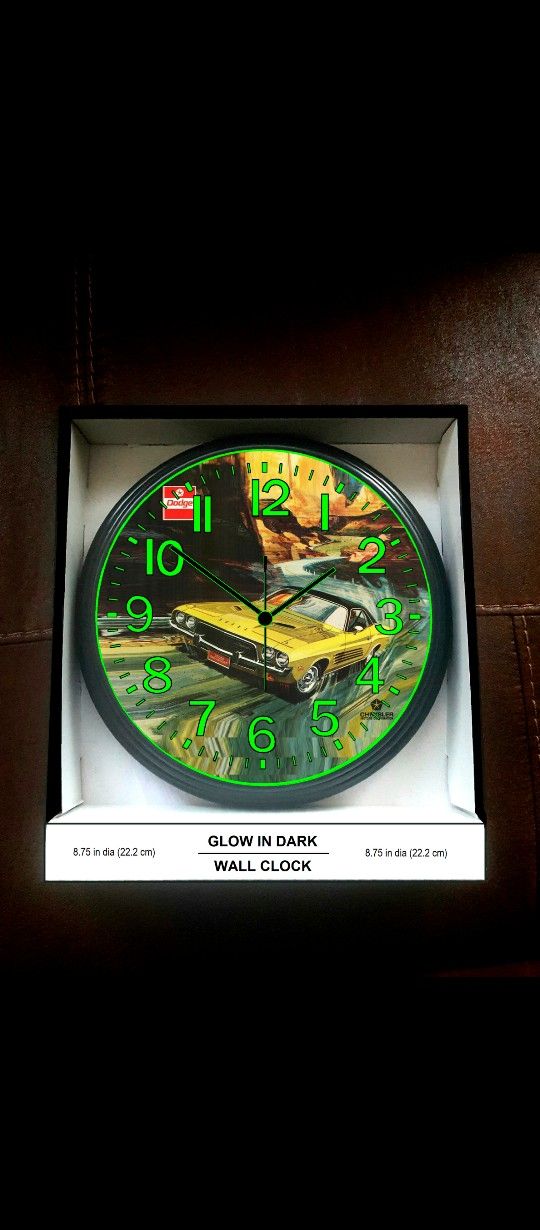 Glow In The Dark Wall Clock Harley Davidson Clock Plymouth Clock Chevy Chevelle Chrysler 300 Datsun Dodge Dart Oldsmobile Tans Am Firebird Chevy Nova