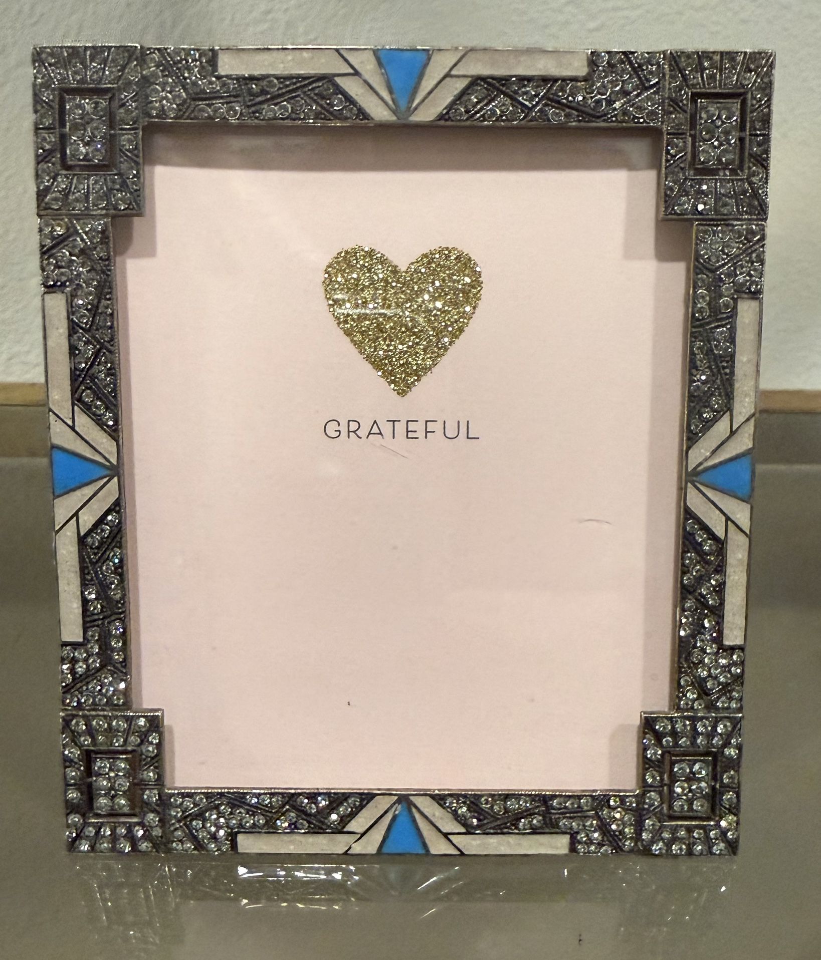 1920s–1930s French or German Art Deco Silver or silver-plate Picture Frames – Enamel & Crystals 