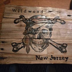 Handmade Wooden Wildwood Nj Sign 