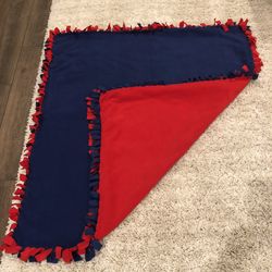 Red & Blue Fleece Tie Blanket