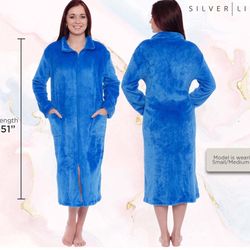 XL Womens Sherpa Fleece Bath Robe, Fluffy Plush Bathrobe Great Mothers Day Gift Present for Mom, Grandma, Daughter, Sister, Wife