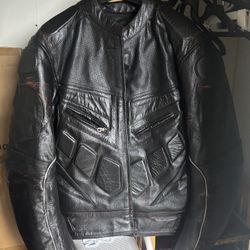 (ORIGINALLY $480) Real Leather Brand Black Leather Biker Motorcycle Jacket Vintage Rare Collectible 80s Size L