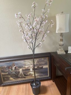 Small faux cherry blossom tree