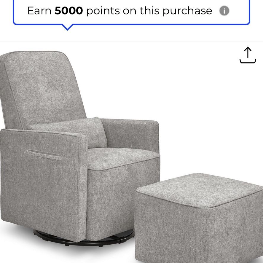 DaVinci Sierra Swivel Glider with Gliding Ottoman Heathered Grey for Sale in Fort Lauderdale FL OfferUp