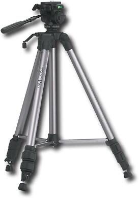 Sunpak - Platinum Plus 74" Heavy-Duty Tripod - Metallic Gray/ Black Model:7500 Pro