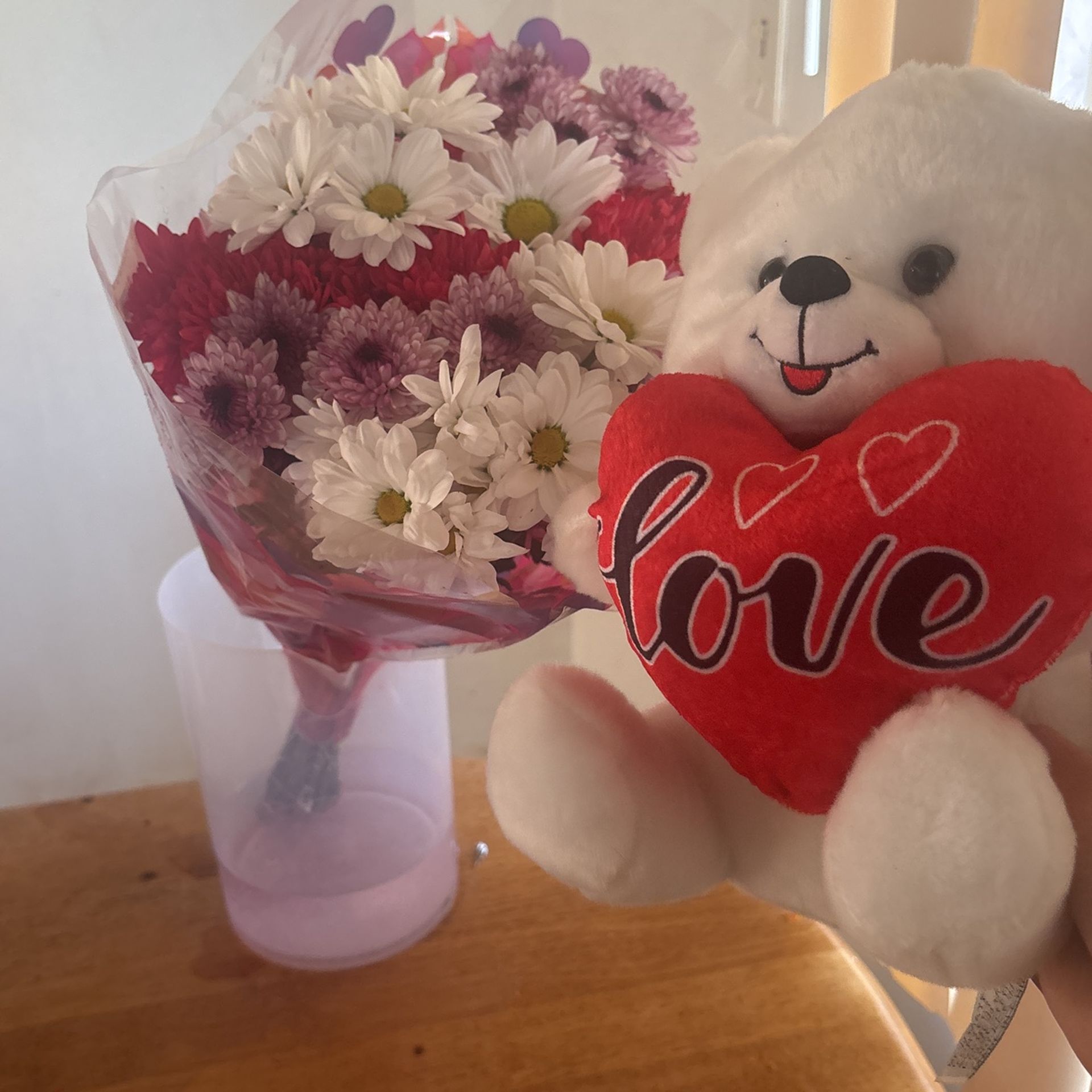 Fresh Flowers Brand New Teddy Bear