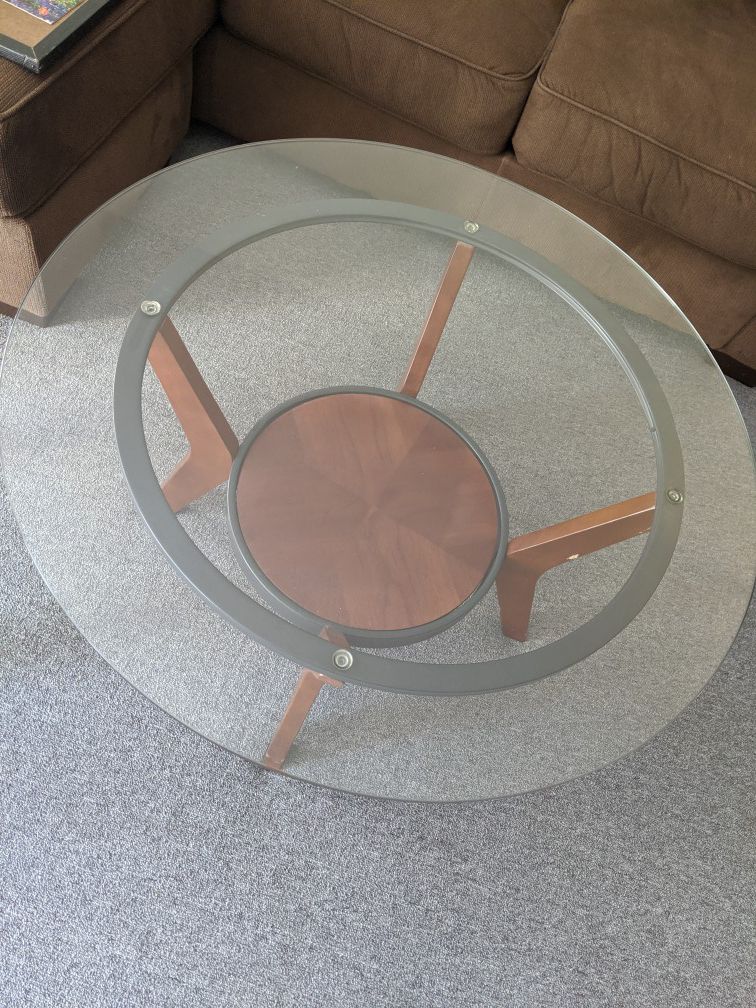 Glass table set (1 coffee table and 2 end tables)