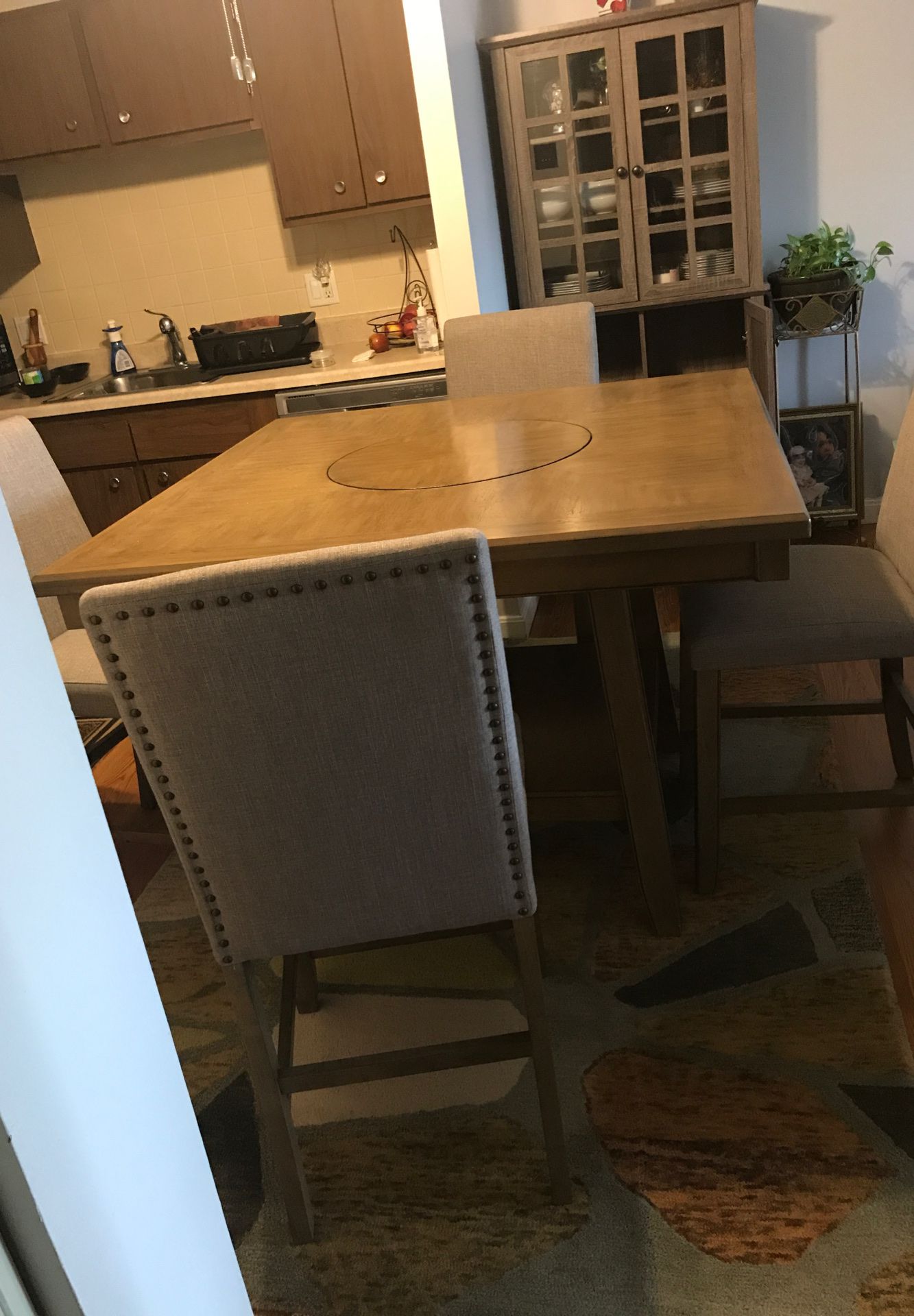 Kitchen Table, Carpet, China cabinet and TV stand