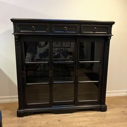 Ashley Solid Wood Lighted Display Cabinet 